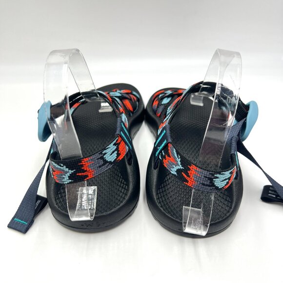 6W 6 WIDE WIDTH Chaco ZX/2 Classic Black Blue Orange Sandals Shoes - Picture 7 of 12